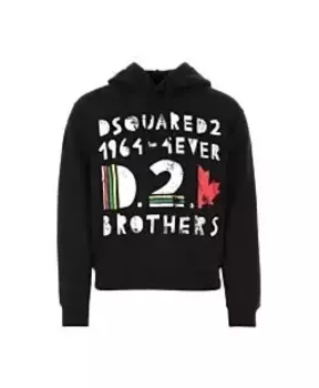 Стильное худи для модного образа. Dsquared2, черный
