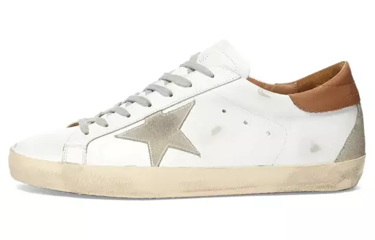 Мужские кроссовки Golden Goose Super-Star, белый/коричневый