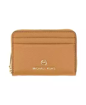 Стильный кожаный кошелек с подвеской Michael Kors, бежевый