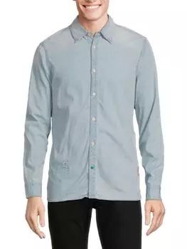 Стираная джинсовая рубашка Scotch & Soda, синий