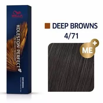 Стойкая краска для волос 4/71 60мл Wella Koleston Perfect ME+