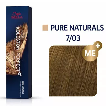 Стойкая краска для волос 7/03 60мл Wella Koleston Perfect ME+