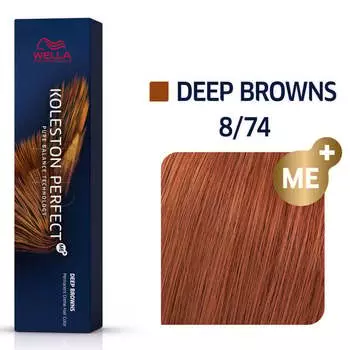 Стойкая краска для волос 8/74 60мл Wella Koleston Perfect ME+