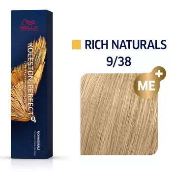 Стойкая краска для волос 9/38 Wella Professionals Koleston Perfect Me+, 60 мл
