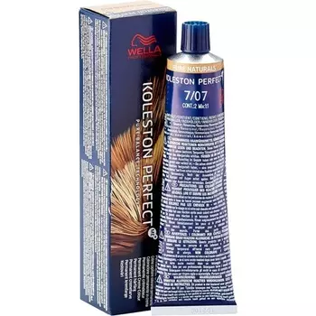 Стойкая краска для волос Koleston Perfect Me+ 7/07 Средне-русый/натуральный коричневый 60 мл, Wella