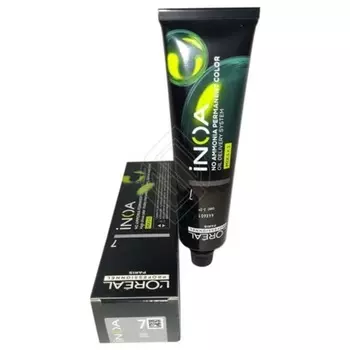 Стойкая краска для волос Loreal Inoa #7 Blonde без аммиака Original 7/7N Professionnel Paris
