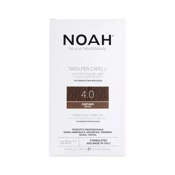 Стойкая краска для волос Tinta per capelli. Noah, цвет 4.0 brown, 140 мл