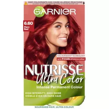 Стойкая питательная краска для волос Garnier, цвет 6.60 ultra fiery red