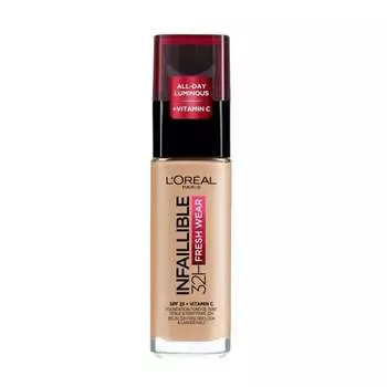 Стойкая тональная основа для лица 145 Beige Rose, 30 мл L'oreal Paris, Infaillible, L'oral Paris