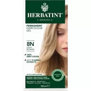 Стойкий гель-краситель для волос 8n Светло-русый Herbatint