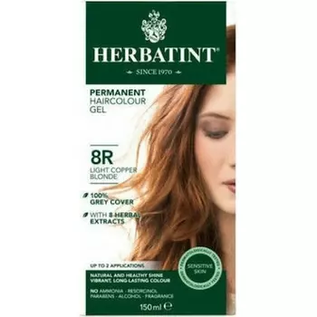 Стойкий гель-краситель для волос 8r Light Copper - 150 мл Herbatint