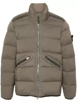 Stone Island бесшовный пуховик, серый