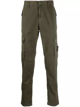 Stone Island брюки карго с логотипом Compass, зеленый