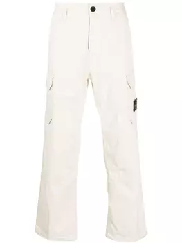 Stone Island брюки карго с нашивкой Compass, нейтральный цвет