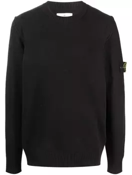 Stone Island джемпер с нашивкой Compass, черный