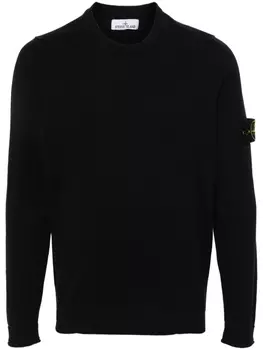 Stone Island джемпер с нашивкой Compass, черный