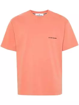 Stone Island хлопковая футболка, оранжевый