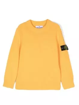 Stone Island Junior джемпер с нашивкой Compass, желтый