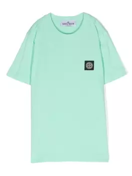 Stone Island Junior футболка с нашивкой Compass, зеленый