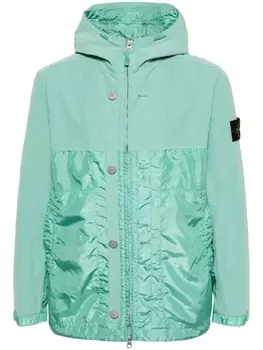 Stone Island легкая куртка с капюшоном, зеленый