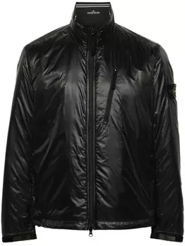 Stone Island легкая утепленная куртка с изображением компаса, черный