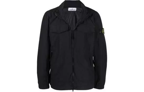 Куртка мужская Stone Island с карманами и молнией, черный