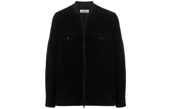 Куртка-рубашка мужская Stone Island на молнии, черный