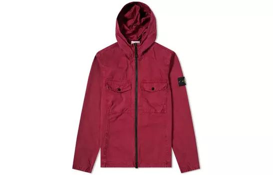 Куртка мужская Stone Island с капюшоном, бордовый