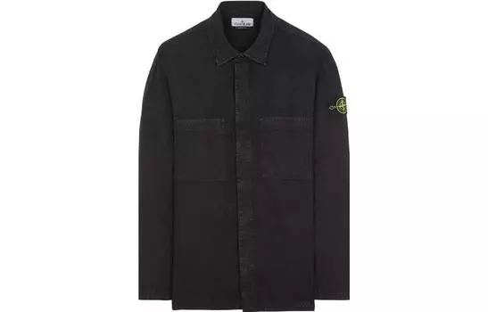 Рубашка мужская Stone Island с длинными рукавами, черный