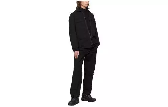 Рубашка мужская Stone Island прямого кроя, черный