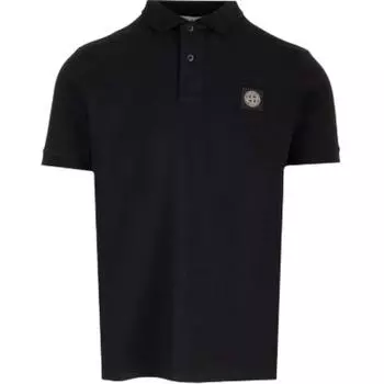 Рубашка-поло Stone Island Piqu мужская, черный