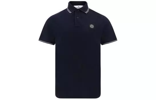 Рубашка-поло мужская Stone Island, черный / белый