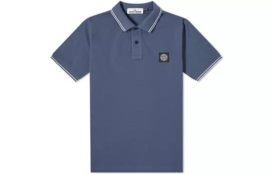 STONE ISLAND Мужская рубашка поло, цвет Blue