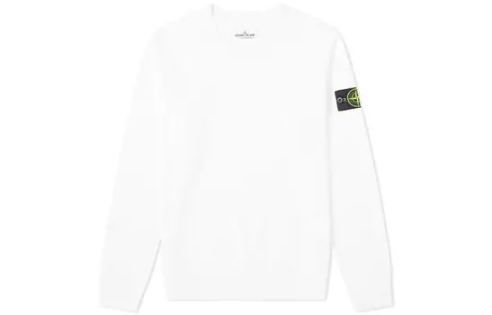 Свитшот мужской Stone Island с нашивкой, белый
