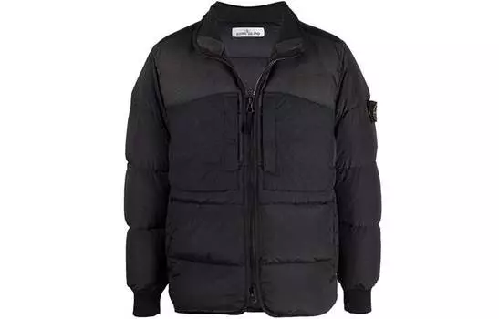 Куртка-пуховик мужская Stone Island на молнии, черный