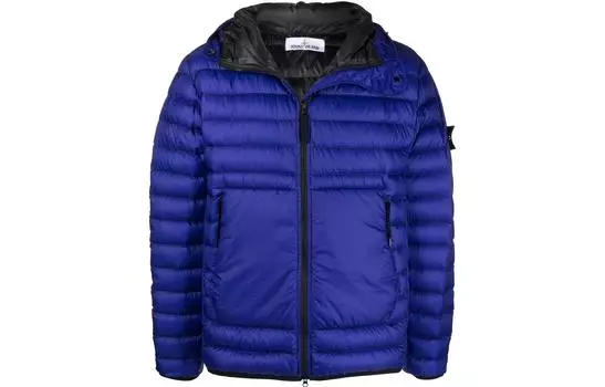 Пуховик мужской Stone Island, синий / черный
