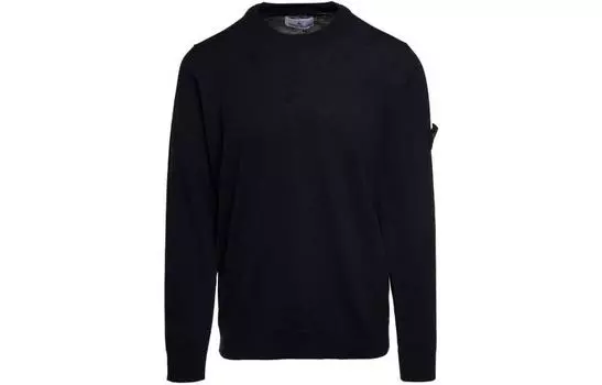 Свитер мужской Stone Island с нашивкой, синий
