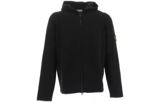 Кардиган мужской Stone Island с капюшоном, черный
