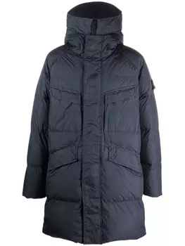 Stone Island пуховик с логотипом Compass, черный