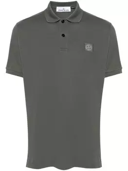 Stone Island рубашка поло с нашивкой Compass, зеленый