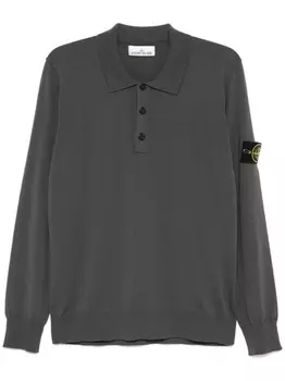 Stone Island рубашка поло с нашивкой Compass, серый