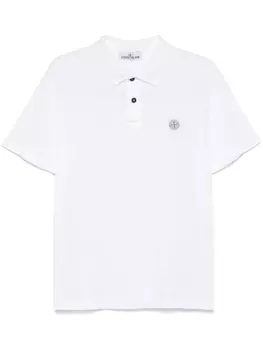 Stone Island рубашка поло с нашивкой Compass, белый