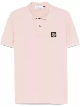 Stone Island рубашка поло с нашивкой Compass, розовый