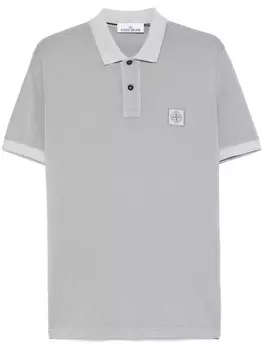 Stone Island рубашка поло с нашивкой Compass, серый