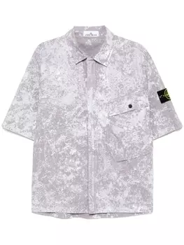 Stone Island рубашка с короткими рукавами, фиолетовый