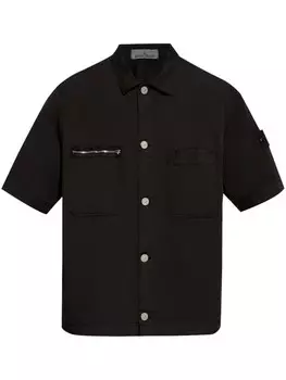 Stone Island рубашка с логотипом Compass, черный