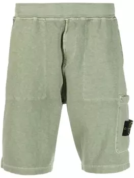 Stone Island шорты с логотипом Compass, зеленый