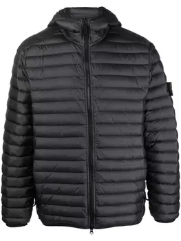 Stone Island стеганый пуховик, черный