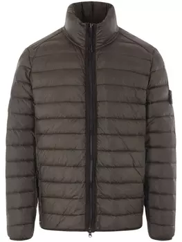 Stone Island стеганый пуховик, зеленый