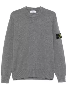 Stone Island свитер с нашивкой Compass, серый